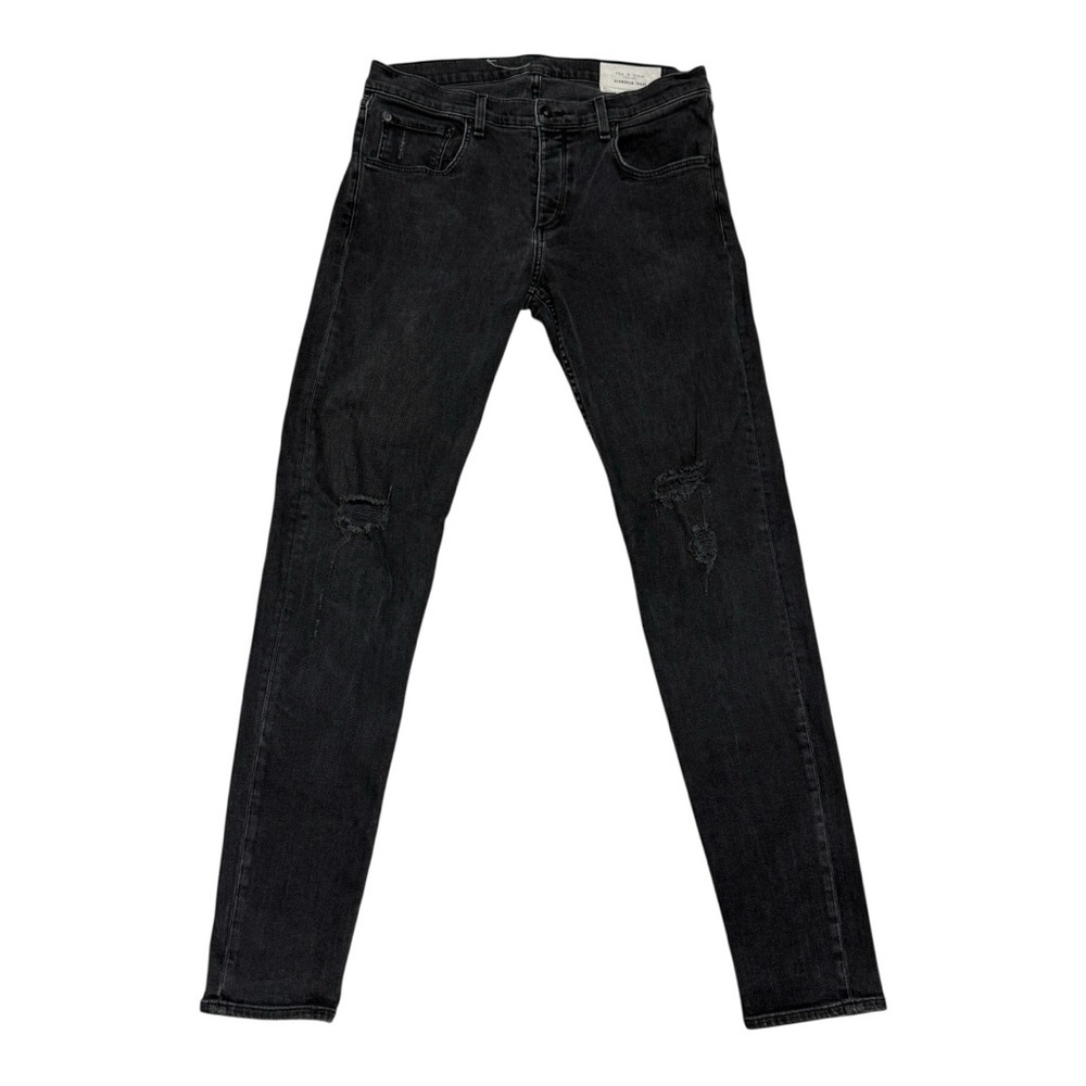 Rag & Bone Fit 1 Extra Slim Black Distressed Jeans Men’s Size 36 Standard Issue